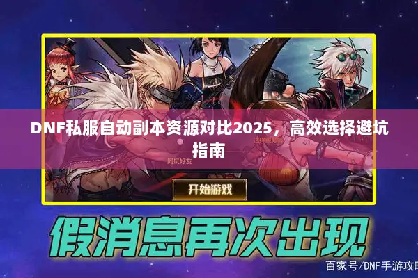 DNF私服自动副本资源对比2025，高效选择避坑指南