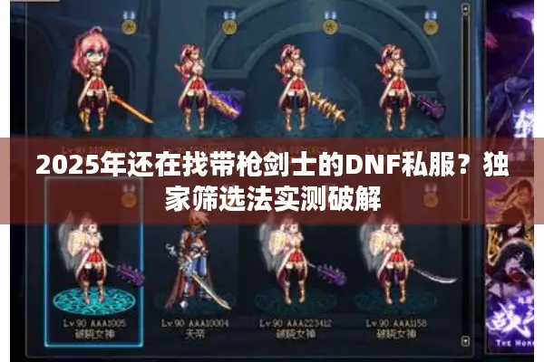 2025年还在找带枪剑士的DNF私服？独家筛选法实测破解