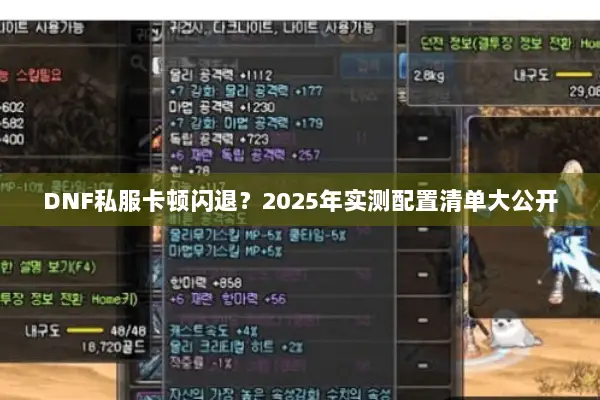 DNF私服卡顿闪退？2025年实测配置清单大公开