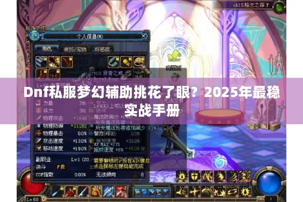 Dnf私服梦幻辅助挑花了眼？2025年最稳实战手册