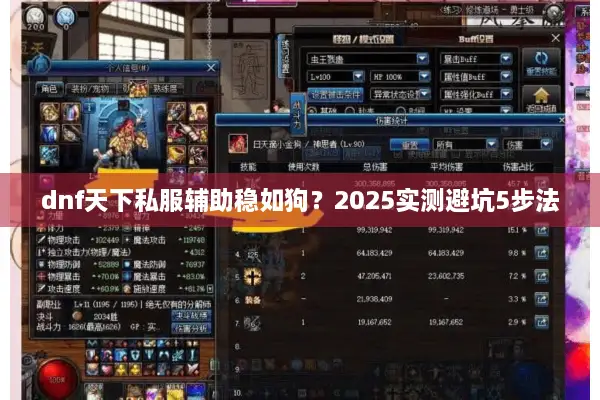 dnf天下私服辅助稳如狗？2025实测避坑5步法