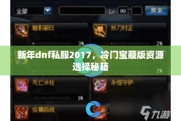 新年dnf私服2017，冷门宝藏版资源选择秘籍