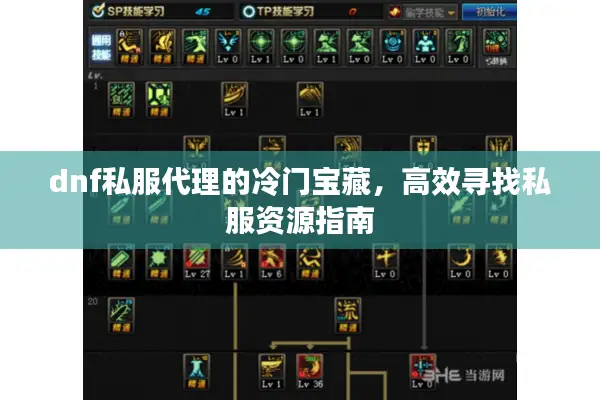 dnf私服代理的冷门宝藏，高效寻找私服资源指南