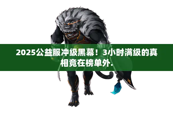 2025公益服冲级黑幕！3小时满级的真相竟在榜单外.