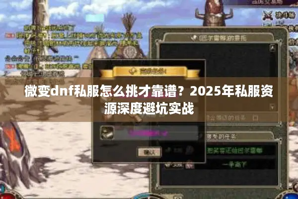 微变dnf私服怎么挑才靠谱？2025年私服资源深度避坑实战