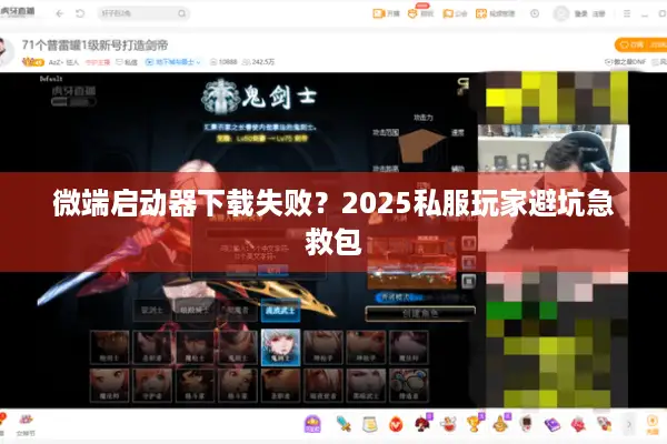 微端启动器下载失败？2025私服玩家避坑急救包
