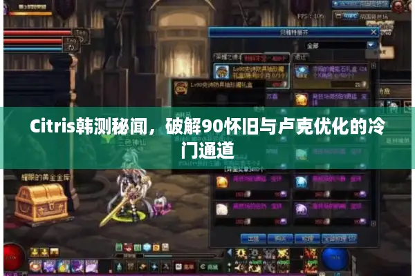 Citris韩测秘闻，破解90怀旧与卢克优化的冷门通道