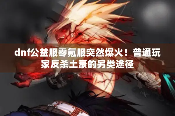dnf公益服零氪服突然爆火！普通玩家反杀土豪的另类途径