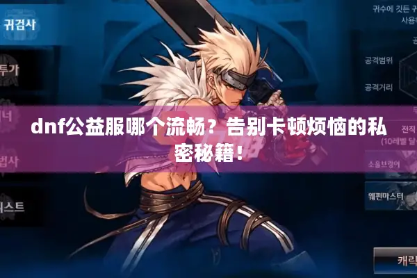 dnf公益服哪个流畅？告别卡顿烦恼的私密秘籍！