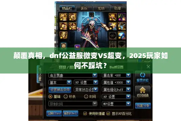 颠覆真相，dnf公益服微变VS超变，2025玩家如何不踩坑？