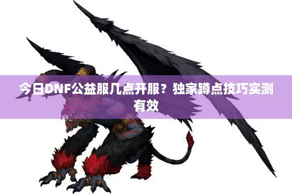 今日DNF公益服几点开服？独家蹲点技巧实测有效