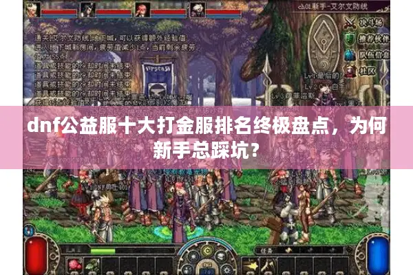 dnf公益服十大打金服排名终极盘点，为何新手总踩坑？