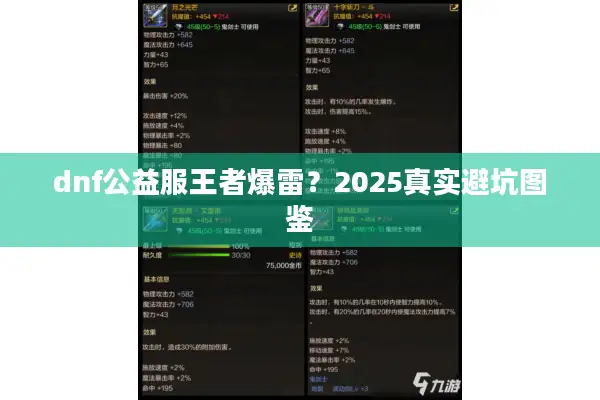 dnf公益服王者爆雷？2025真实避坑图鉴