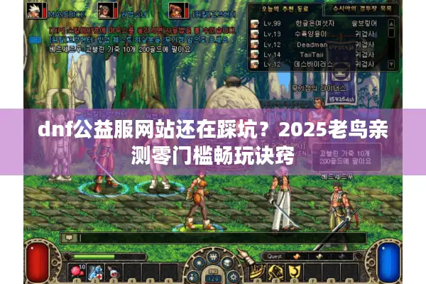 dnf公益服网站还在踩坑？2025老鸟亲测零门槛畅玩诀窍