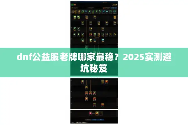 dnf公益服老牌哪家最稳？2025实测避坑秘笈