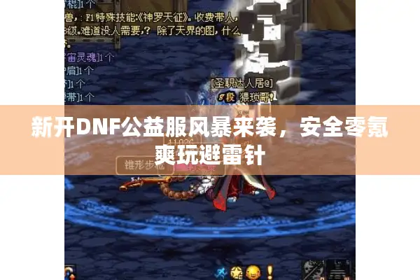 新开DNF公益服风暴来袭，安全零氪爽玩避雷针