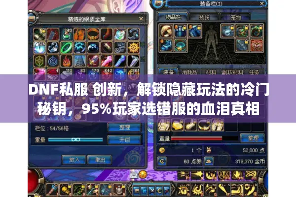 DNF私服 创新，解锁隐藏玩法的冷门秘钥，95%玩家选错服的血泪真相