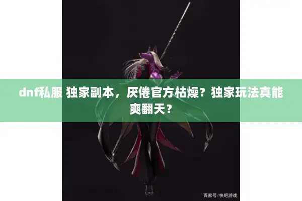 dnf私服 独家副本，厌倦官方枯燥？独家玩法真能爽翻天？