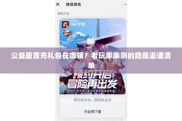 公益服首充礼包在哪领？老玩家亲测的隐藏渠道清单