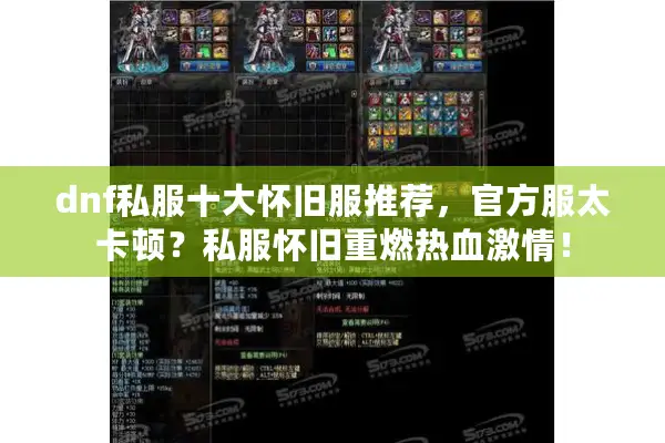dnf私服十大怀旧服推荐，官方服太卡顿？私服怀旧重燃热血激情！