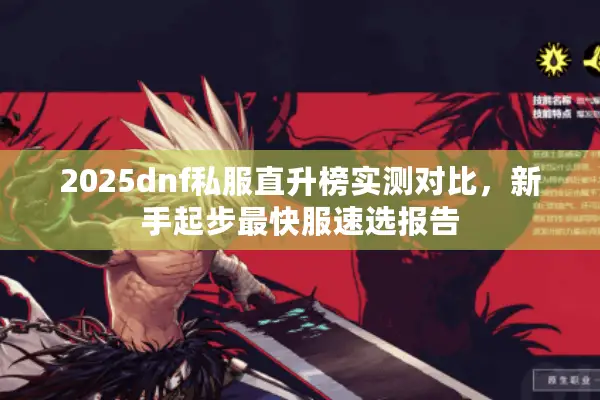 2025dnf私服直升榜实测对比，新手起步最快服速选报告