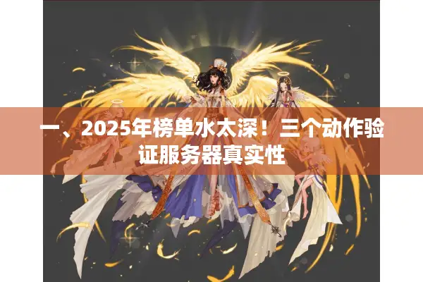 一、2025年榜单水太深！三个动作验证服务器真实性