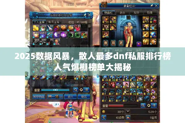 2025数据风暴，散人最多dnf私服排行榜人气爆棚榜单大揭秘