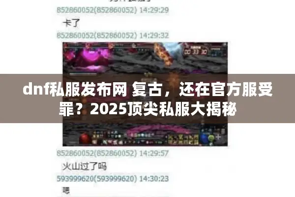 dnf私服发布网 复古，还在官方服受罪？2025顶尖私服大揭秘