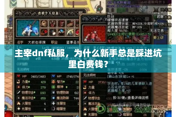 主宰dnf私服，为什么新手总是踩进坑里白费钱？