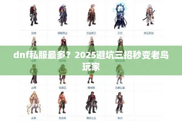 dnf私服最多？2025避坑三招秒变老鸟玩家