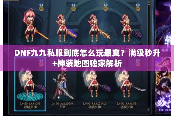 DNF九九私服到底怎么玩最爽？满级秒升+神装地图独家解析