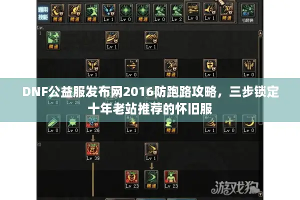 DNF公益服发布网2016防跑路攻略，三步锁定十年老站推荐的怀旧服