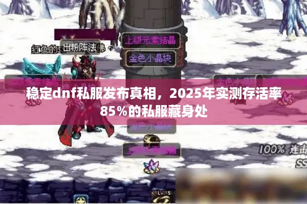 稳定dnf私服发布真相，2025年实测存活率85%的私服藏身处