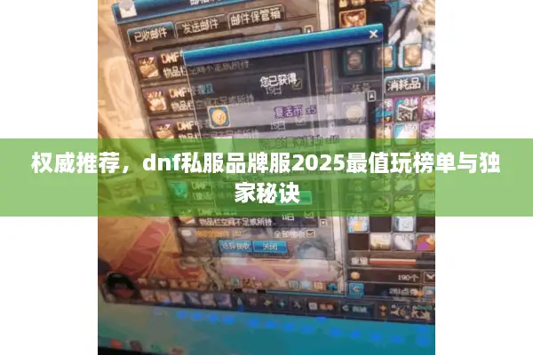 权威推荐，dnf私服品牌服2025最值玩榜单与独家秘诀