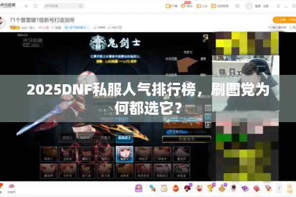 2025DNF私服人气排行榜，刷图党为何都选它？