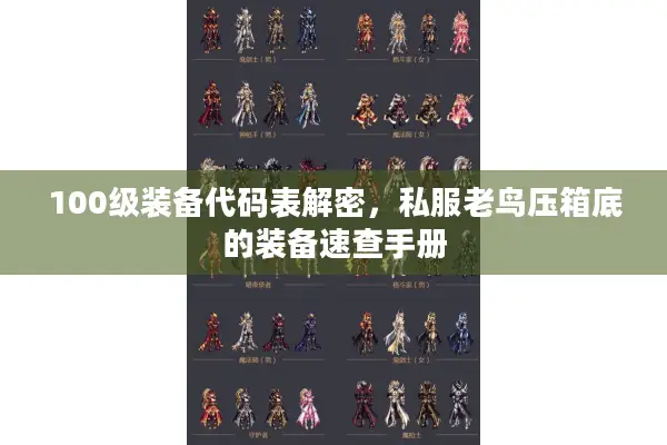 100级装备代码表解密，私服老鸟压箱底的装备速查手册