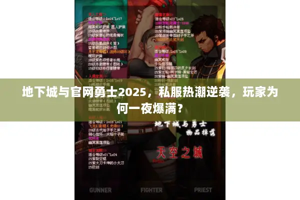 地下城与官网勇士2025，私服热潮逆袭，玩家为何一夜爆满？