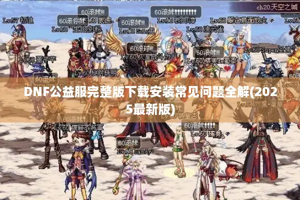DNF公益服完整版下载安装常见问题全解(2025最新版)