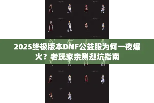 2025终极版本DNF公益服为何一夜爆火？老玩家亲测避坑指南