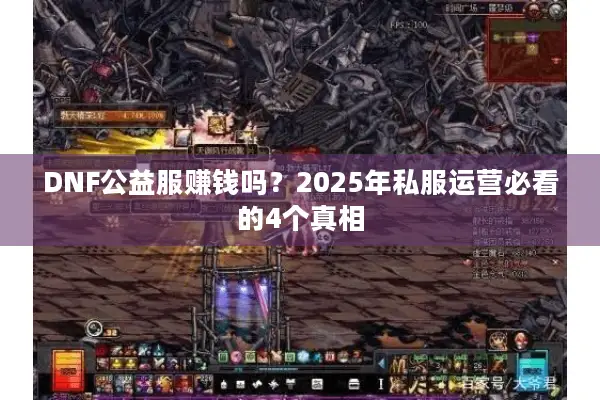 DNF公益服赚钱吗？2025年私服运营必看的4个真相