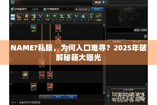 NAME?私服，为何入口难寻？2025年破解秘籍大曝光