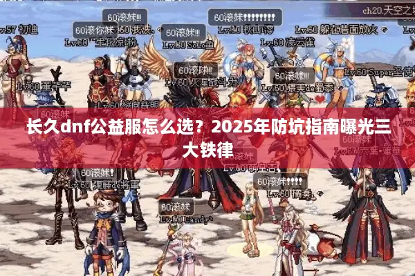长久dnf公益服怎么选？2025年防坑指南曝光三大铁律