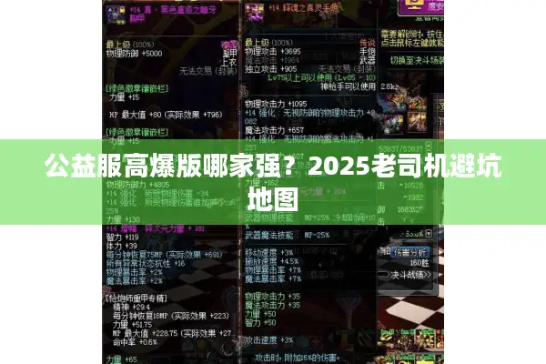 公益服高爆版哪家强？2025老司机避坑地图