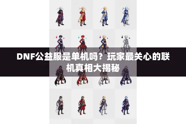 DNF公益服是单机吗？玩家最关心的联机真相大揭秘