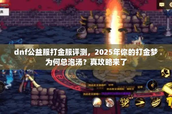 dnf公益服打金服评测，2025年你的打金梦为何总泡汤？真攻略来了