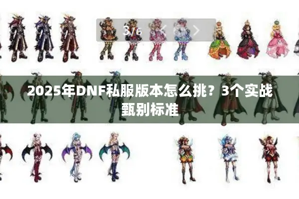 2025年DNF私服版本怎么挑？3个实战甄别标准