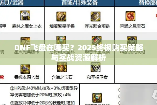 DNF飞盘在哪买？2025终极购买策略与实战资源解析