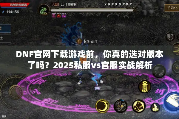 DNF官网下载游戏前，你真的选对版本了吗？2025私服vs官服实战解析