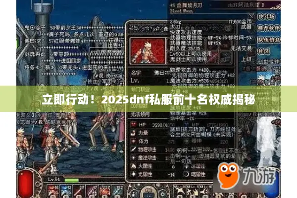 立即行动！2025dnf私服前十名权威揭秘
