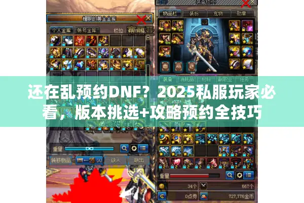 还在乱预约DNF？2025私服玩家必看，版本挑选+攻略预约全技巧